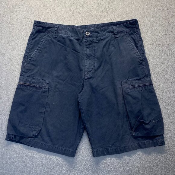 Nike Cargo Shorts Mens  Blue  Short Hiking Outdoors Size 36‎ - Picture 1 of 9